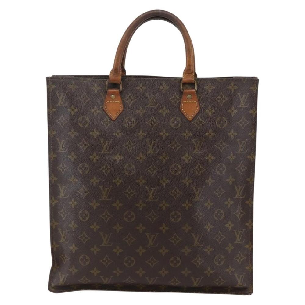 Louis Vuitton Monogram Sac Plat Handbag Brown